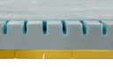 [04.515T] Matelas à prévention d'escarre - Unima 90 - en mousse haute élasticité -4 coins tronqués + housse cousue Cartex - 88 x 198 x 15cm 