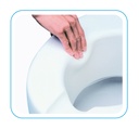 [09.7301] Surélévateur de toilette - Rehosoft - amovible - avec couvercle - Poids max. 120kg - Hauteur 10cm