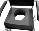 [044-00063] Chaise de douche - Triton Dual - avec repose-pieds et siège, appui-tête flexible, seau avec poignée inclinée + couvercle