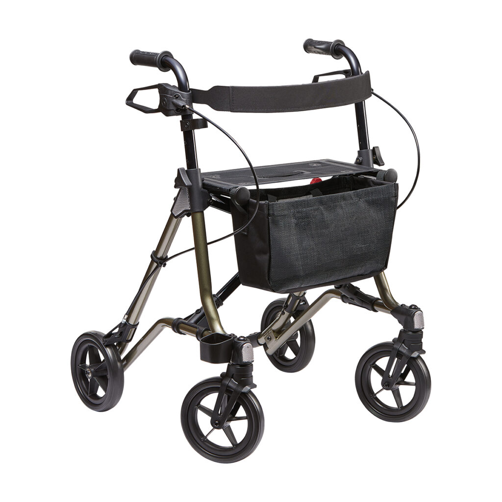 Rollator - Taima M GT - 4 roues - Aluminium - pliable - bronze 
