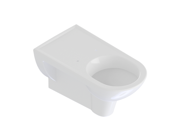Cuvette de WC - modéle long 70cm - sans couvercle et lunette - Couleur blanc - RPX