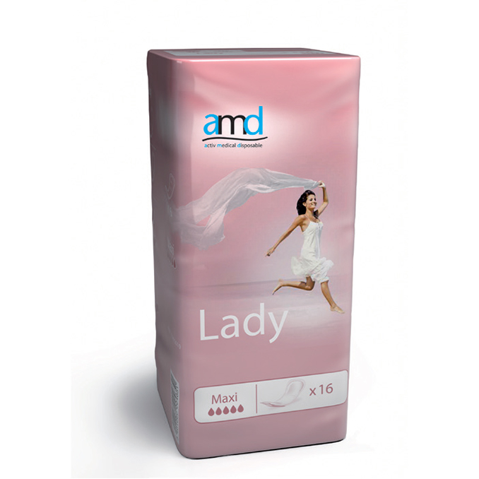 Protection féminine - AMD - Lady - Maxi - 5 gouttes - 16 unités - 17005000