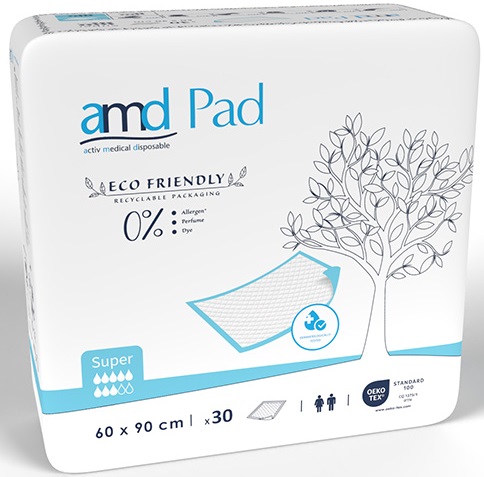 Alèse - AMD - 60x90cm - Utilisation à usage unique - 4 gouttes - 30 unités - 14034000