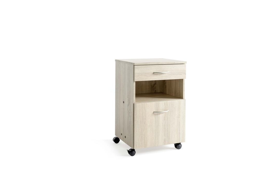 Table de nuit - storeline t101 "server ready" - Sonoma chêne clair - un tiroir et un grand tiroir