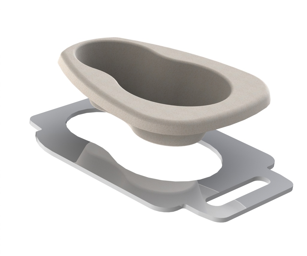 [69501110] Support en plastique - pour bassine de lit jetable - pour chaise de douche Lopital