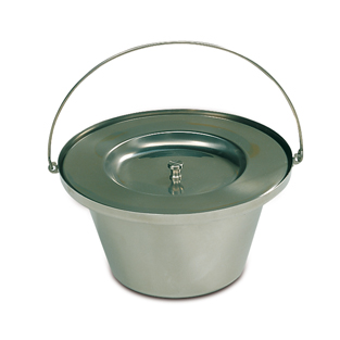 [69501100] Bassin hygiénique - avec couvercle - en acier inoxydable - pour chaise de douche Lopital 