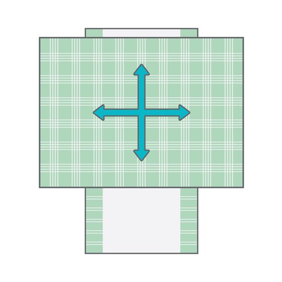 Drap de transfert - 4D Midi - Longueur 1400mm - Largeur 1470mm - Taille midi - satin - Utilisation pour lit - 4 directions