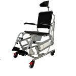 Chaise de douche - Triton Dual / avec repose-pieds et siège, appui-tête flexible, seau avec poignée inclinée + couvercle