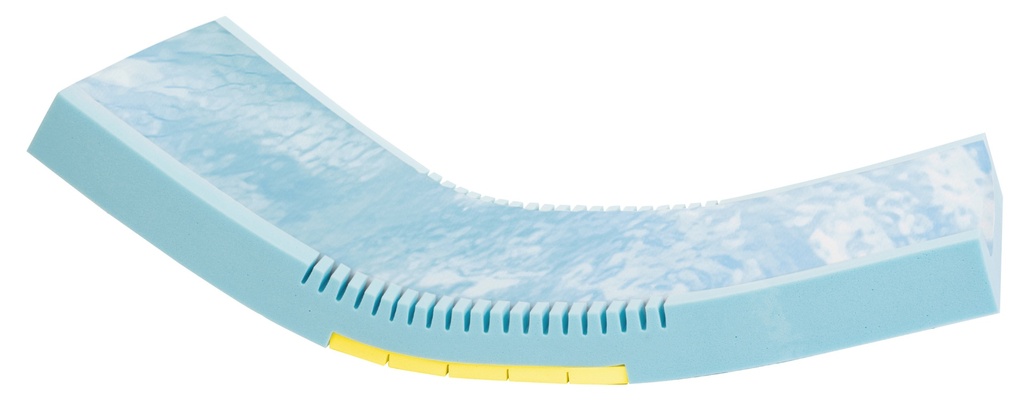 [04.515D] Matelas à prévention d'escarre - Unimat 90 - en mousse haute élasticité - housse cousue Cartex - 88 x 198 x 15cm 