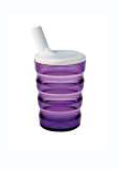 Gobelet - à rainures - polycarbonate - violet - 25cl - avec couvercle bec verseur