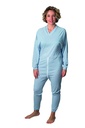 [25.20005] Grenouillère - Ouessant - coton - bleu ciel - Taille 54/56 - manches et jambes longues - col V
