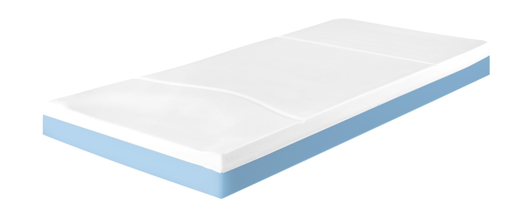 Matelas à prévention d'escarre - Alova DT VMA64 - en mousse visco-élastique - 198 x88 x 17cm - Risque d'escarres élevé - avec housse Promust PU HD - Compressé