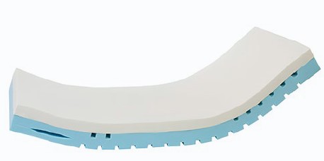 [17.17413JK] Matelas à prévention d'escarre - Vita Form 4 - en mousse visco-élastique - 88 x 198 x 17.5cm - Risque d'escarres élevé - avec housse Pharmatex - compressé et roulé