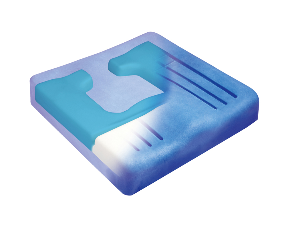 Coussin de prévention d'escarres - Viscoflex+ - Risque d'escarres élevé - Dimensions de coussin d'assise 51x46x8cm - en mousse visco-élastique