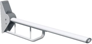 Stützklappgriff - Loire - Straight 190 - Aluminium - Länge 90cm - weiss - ohne Fuss