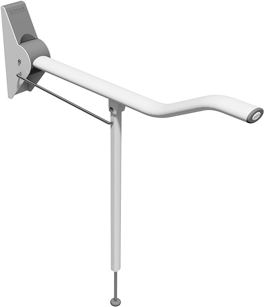 Stützklappgriff - Loire - Länge 90cm - weiss - mit Fuss