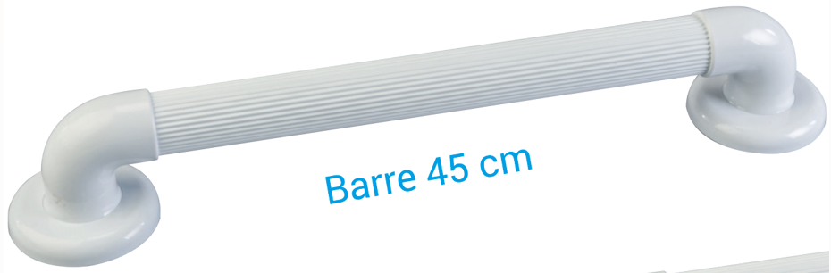  [SN10BRF45] Barre d'appui à fixer - 45 cm - PVC