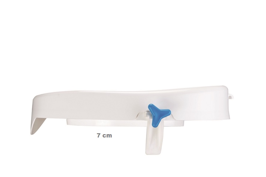 Toilettensitzerhöhung - Rehotec PhTc - abnehmbar - ohne Deckel - Max. Gewicht 180kg - weiss - Höhe 7cm