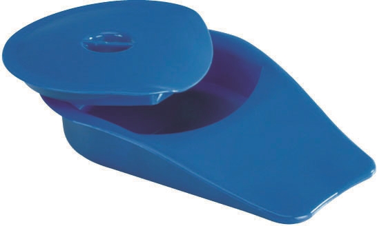 Komfort-Steckbecken - PHT - Poymer - blau - mit Deckel