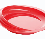 Assiette - à rebord - rouge