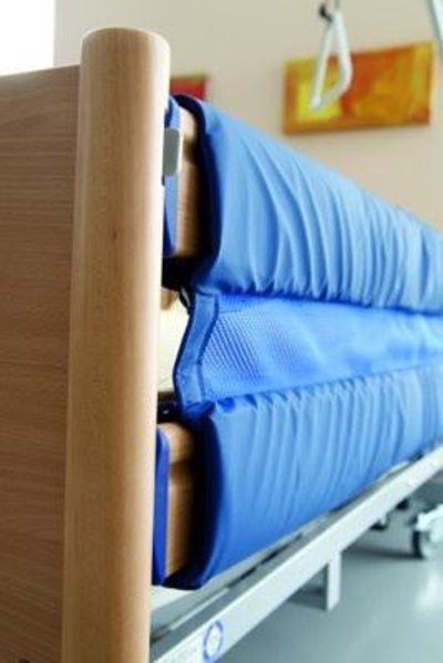 Seitengitterschutz für durchgehende Seitengitter  - blau - Länge 192cm