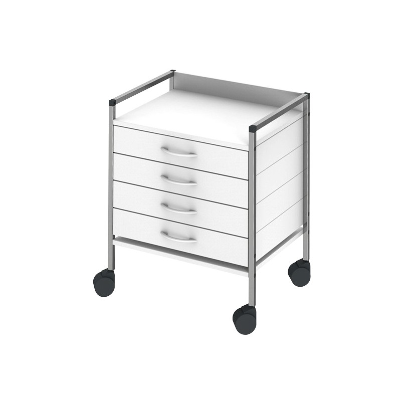 Guéridon - Variocar Viva 60 - châssis aluminium - 600x450x830mm - 4 tiroirs