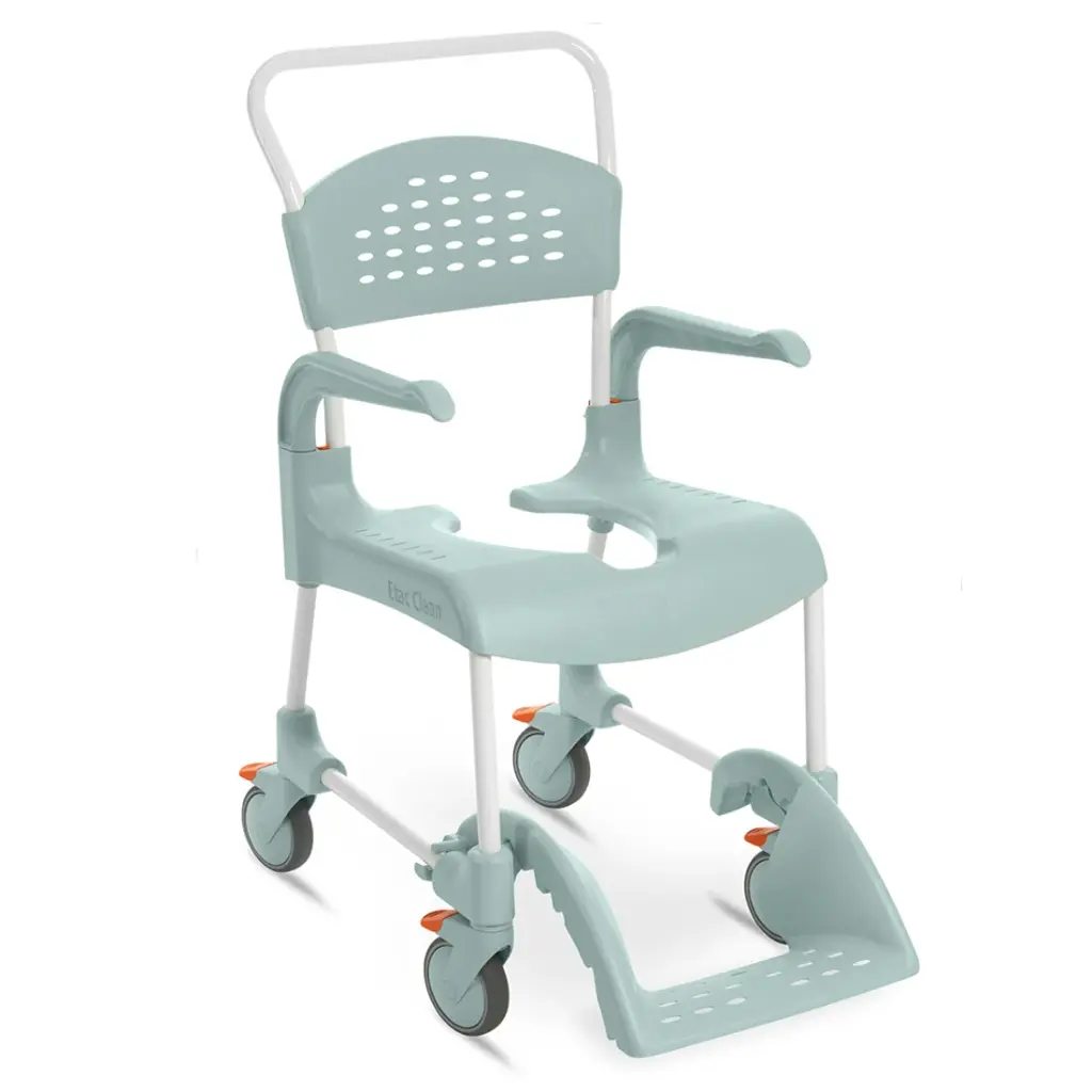 Chaise douche-toilette CLEAN hauteur 49cm - couleur vert Lagoon