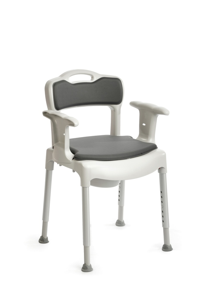 Chaise de toilet SWIFT Commode gris - 