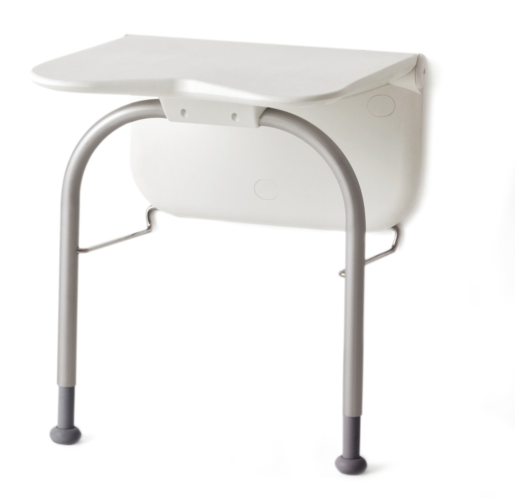 Sgabello per doccia RELAX  - colore bianco - senza braccioli -  con piedi - senza cuscino schienale