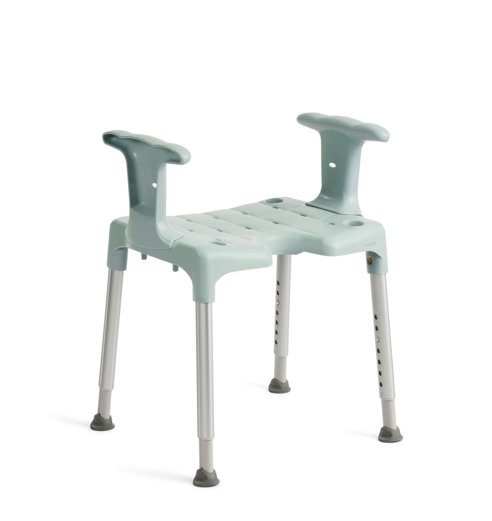 Tabouret de douche SWIFT vert - haut. 42-57cm -  avec évidement