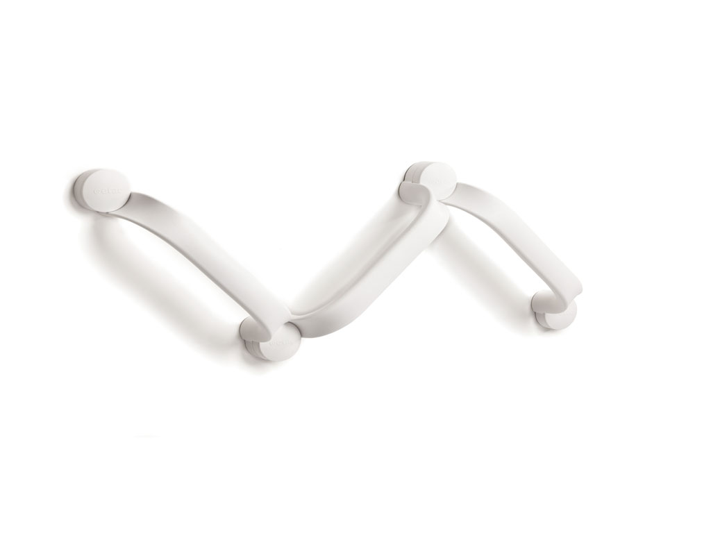 Haltegriff FLEX Klebe-Montage - Länge 3 x 30cm -  Farbe weiss