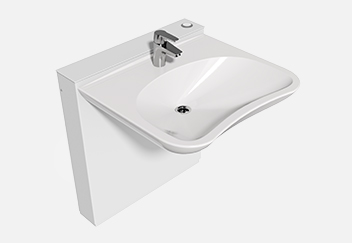 [1297.AA.10] Lavabo - avec deux poignées - 60x55.5cm