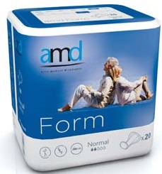 [1158.AA.13] Anatomische Inkontinenzeinlage - AMD Form - Normal - 2 Tropfen - 20 Stück