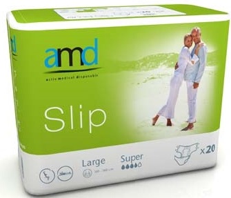 [1157.AA.44] Change complet - AMD - Slip - Super - Taille L - 20 unités - 11034000