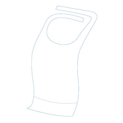 [1330.AA.02] Bavette - AMD - Longueur 68cm - Largeur 38cm - beige light - polyéthylène - Utilisation à usage unique - 100 pièces