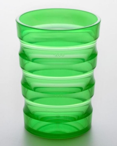 [1331.AA.08] Gobelet - Rika Plast  - à rainures - Polymère - vert