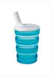 [1331.AA.17] Gobelet - à rainures - polycarbonate - bleu - 25cl - avec couvercle bec verseur