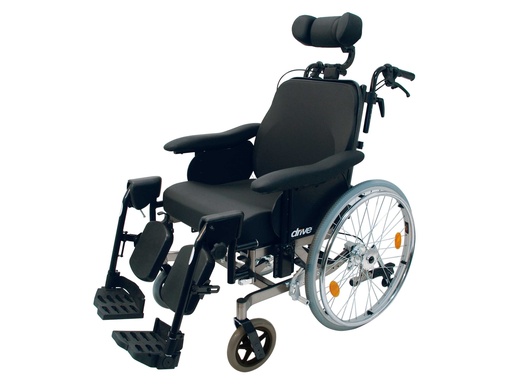 [1349.AA.12] Fauteuil roulant confort - Multitec - 39cm - avec FTP - dossier inclinable - 24" - gris