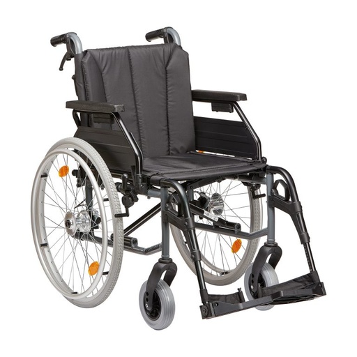 [1351.AA.13] Fauteuil roulant standard - Tomtar MR-LG - Aluminium - 39cm - avec FTP - dossier fixe - 24" - gris - Poids max. 130kg