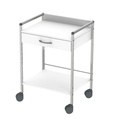 [1121.AA.06] Guéridon - Variocar Viva 45 - châssis aluminium - 490x451x803mm - 1 tiroir