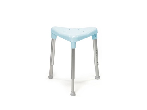 [1281.AA.10] Siège de douche EDGE triangulaire - version standard -  hauteur 42-57cm -  couleur bleu - Stk.