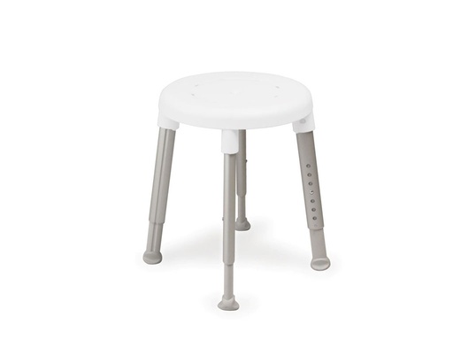 [1281.AA.14] Tabouret de douche EASY rond - nouvelle couleur - couleur blanc - Stk.