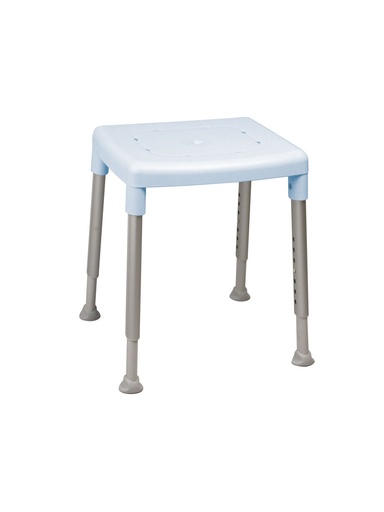 [1281.AA.38] Tabouret de douche SMART rectangulaire - version low -  hauteur 34-42cm -  couleur bleu - Stk.