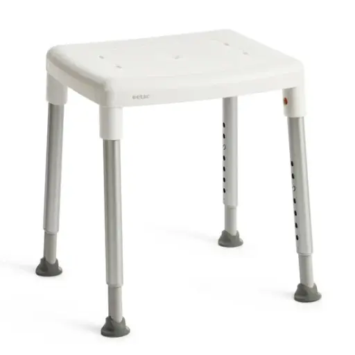 [1281.AA.40] Tabouret de douche SMART rectangulaire - version standard -  hauteur 42-57cm -  couleur blanc - Stk.